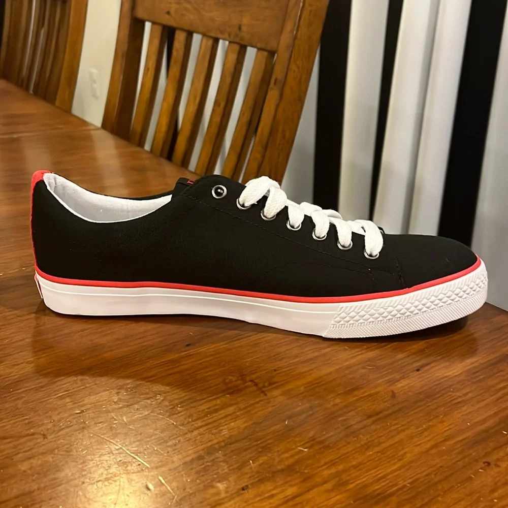 Polo Ralph Lauren Ballards Shoes Sneakers boat new black red Mens Size 10